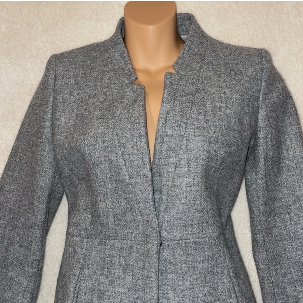 Zara Women's Wool Gray Coat - Picture 3 of 11